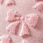 Miulee Pink Bow Pillow Covers Coquette Room Decor Aesthetic Set Of 2 Spring Decorative Cute Girl Soft Plush Faux Pillowcase For Preppy Room Decor Bedroom Couch,18X18 Inch