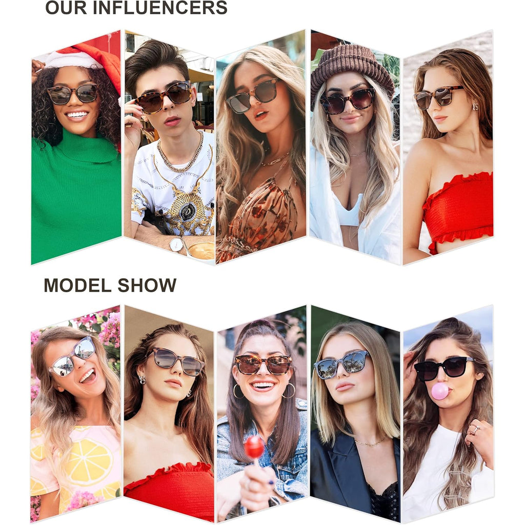 SOJOS Classic Square Polarized Sunglasses Womens Mens Retro Trendy UV400 Sunnies SJ2050