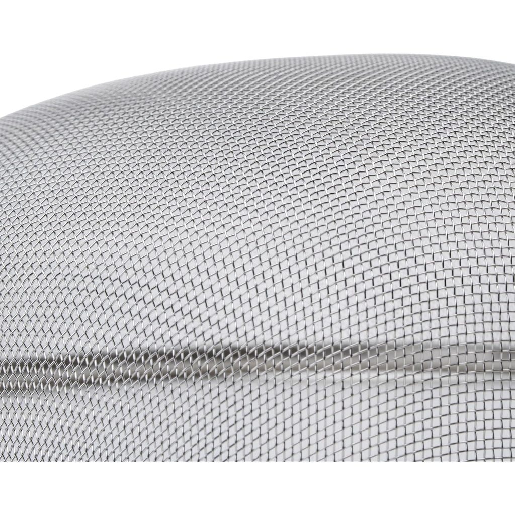 Winco Strainer With Single Fine Mesh, 8-Inch Diameter, Medium, Stainless Steel, Tan,Silver