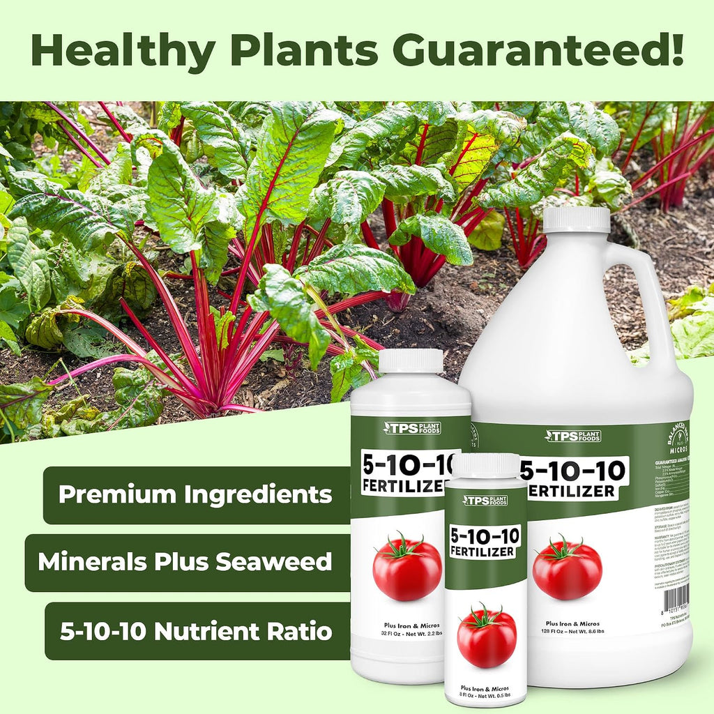 5-10-10 Fertilizer For Plants, Great For Root Vegetables, Tomatoes, And Flowers, Plant Fertilizer By Tps Plant Foods, 8Oz (250Ml)