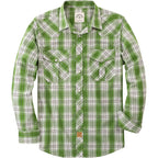 Dubinik® Pearl Snap Shirts For Men Long Sleeve Western Shirt For Men'S Vintage Casual Plaid Cowboy Country Button