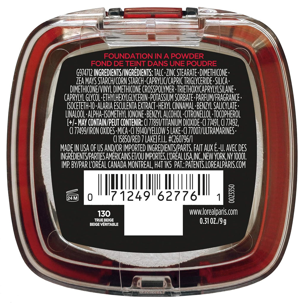 L'Oreal Paris Makeup Infallible Fresh Wear Foundation in a Powder, Up to 24H Wear, Waterproof, True Beige, 0.31 oz. (Packaging May Vary)