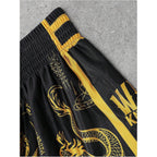 Beaudrm Men'S Muay Thai Shorts Graphic Elastic Waist Kickboxing Baggy Sport Gym Shorts