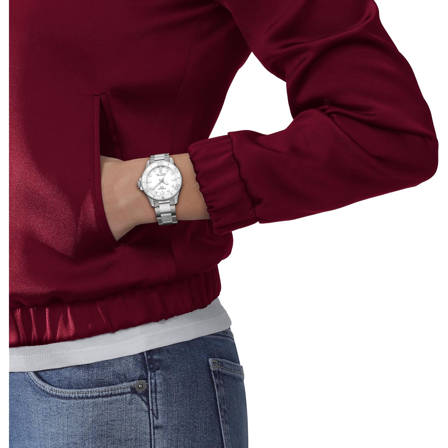 Tissot Unisex Tissot Seastar 1000 36Mm 316L Stainless Steel Case Quartz Watch, Grey, Stainless Steel, 18 (T1202101101100)