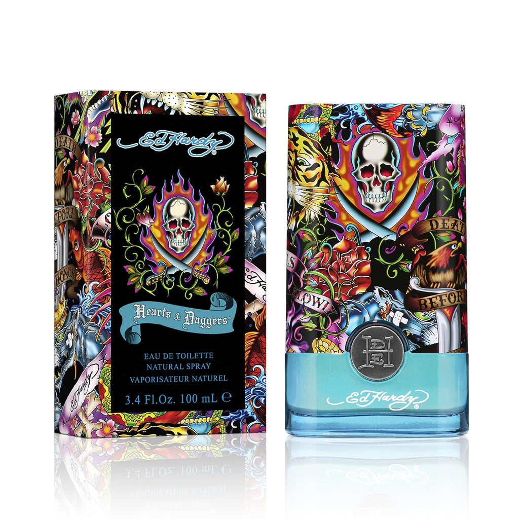 ED HARDY Men's Cologne Fragrance Spray, Hearts & Daggers, Eau De Toilette, 3.4 fl oz