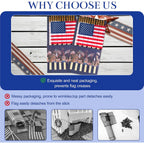 Hoosun 12 Pcs Small American Flags On Stick,4Th Of July Decorations Small Usa Flag On Stick,Mini 4''X6'' American Flags For Outside,Fourth Of July Flag For Yard Lawn,Patriotic Memorial Day Decorations