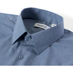 Men'S Dress Shirt Casual Regular Fit Stretch Solid Long Sleeve Button Up Shirts