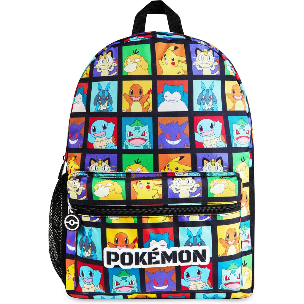Pokemon Backpack For Kids Teens Pikachu Anime School Bag Daypack Backpacks For Daycare Sports School Supplies Gifts For Kids (Multi)