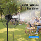 Fan Misters For Cooling Outdoor, Magnetic Misting Cooling System, Triple Nozzle Design, 16.4Ft Misting Line, Outside Fans Misting Kit For Cool Patio, Backyard, Pool (Fans Not Included)