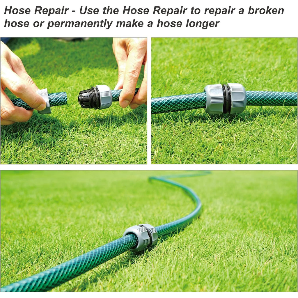 Eden 98063 Multi-Adjustable Flex Design Above Ground Irrigation Garden Sprinkler System, Sprinkler & Hose, Diy Plant Watering Set