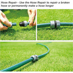 Eden 98063 Multi-Adjustable Flex Design Above Ground Irrigation Garden Sprinkler System, Sprinkler & Hose, Diy Plant Watering Set