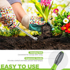 Workpro 11.5" Dandelion Weeder Puller Tool With Soft Handle | Polished Stainless Steel Garden Weed Remover Tool, Two-Pronged Fork Weeder Tool For Lawn Farmland Transplant Gardening