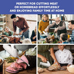 Electric Knife For Meat Slicing, Turkey, Carving Meat, Bread & More | Ergonomic Handle + 2 Carving Reciprocating Stainless Steel Blades And Serving Fork Included, 6 Foot Cord