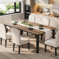 Garvee 78.7 Inch Industrial Dining Table For 8-10 People, Large Dinner Kitchen Tables With Sturdy Metal Frame, Multi-Use For Dining Room Living Room Indoor Restaurant Office Desk (Only Table)