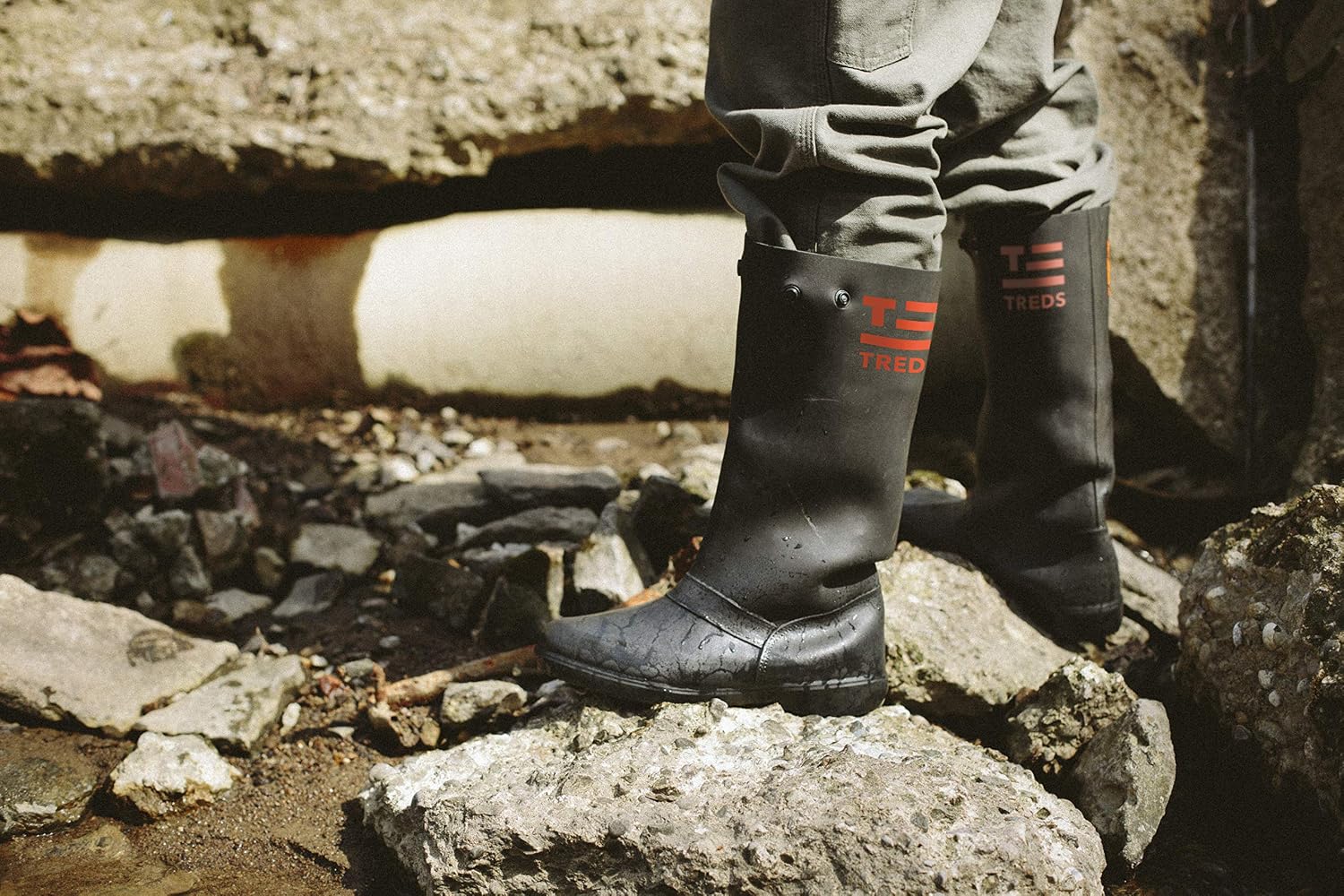 Rubber Concrete Boot, Pull-On Overboot For Construction, Mud & Snow, Size L/Xl (12-13), 17" Ht, Black