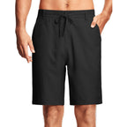 Iseegz 7" / 9" Men'S Linen Shorts Dressy Casual Work Golf Cotton Linen Shorts For Men Flat Front With Pockets Belt Loop