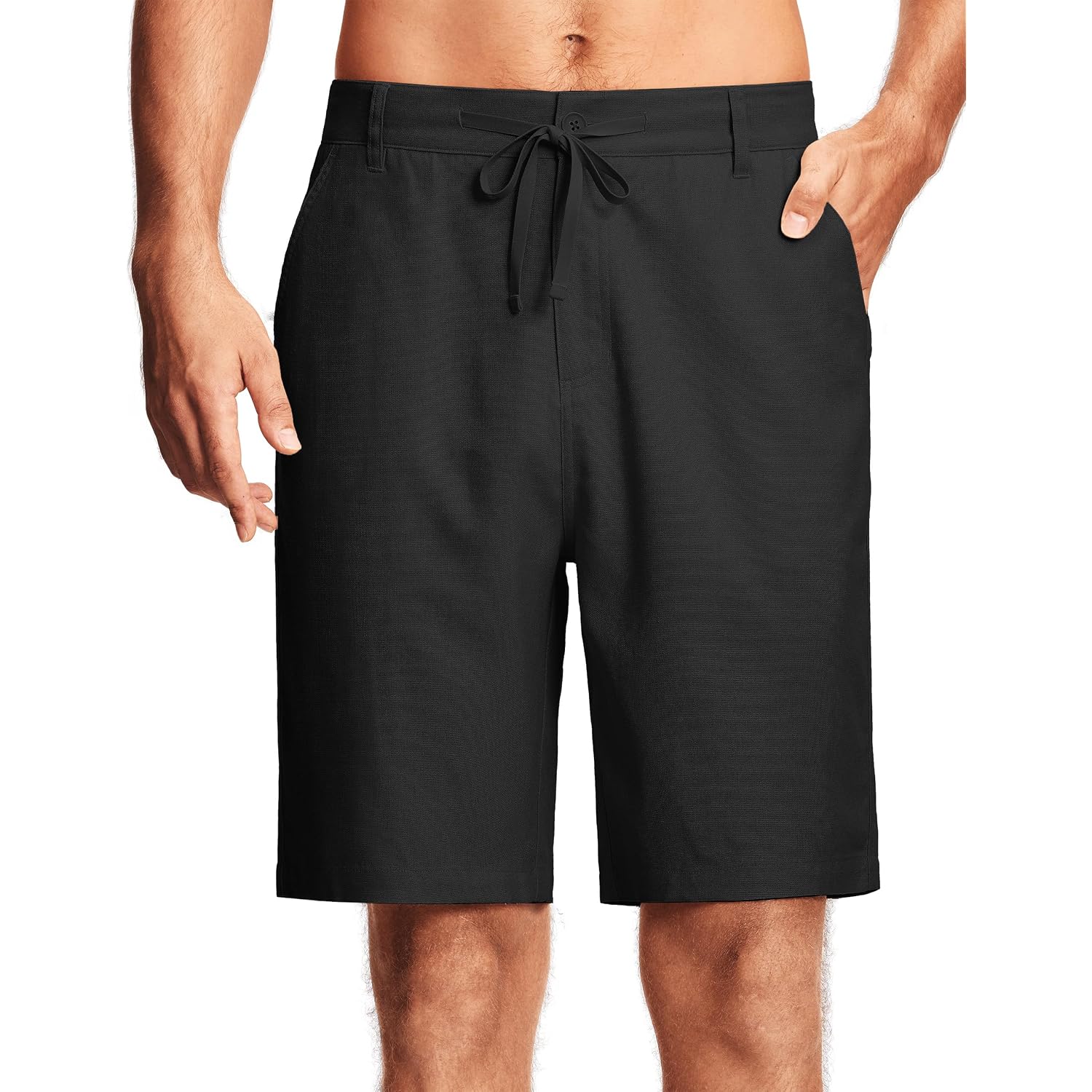 Iseegz 7" / 9" Men'S Linen Shorts Dressy Casual Work Golf Cotton Linen Shorts For Men Flat Front With Pockets Belt Loop