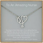 Nurse Appreciation Gifts - Nurses Week Gifts 2026 for Women - Sterling Silver Stethoscope Necklace for Nurse New Nurses Nursing Students Graduation Gift