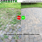 Crack Weeder Crevice Weeding Stainless Steel Sharp Lightweight Tool | Razor-Sharp Rust-Resistant L-Shaped Blade, Solid Beech Wood Non-Slip Handle, For Patio Cracks, Driveway Gaps, Walkway Edging
