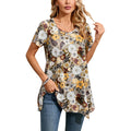 Tunic Tops for Women Plus Size Short Sleeve Top Loose Fit Dressy Casual Swing Summer Tunics Tops to Wear with Leggings