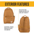 Carhartt 21L Classic Laptop Backpack, Water-Resistant Pack W/ 15" Laptop Sleeve And Organizational Compartments, Black