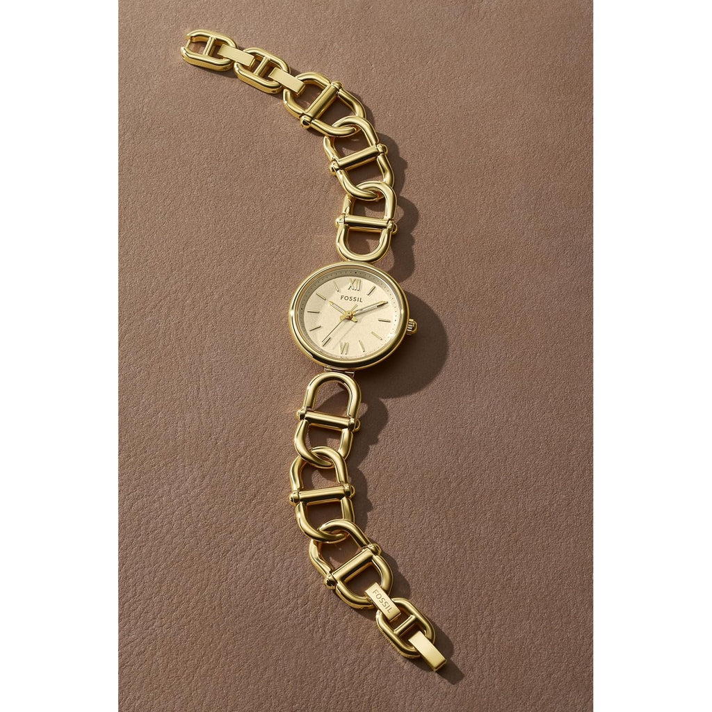 Fossil Women's Watch and Bracelet Set, Carlie Three-Hand Stainless Steel Watch for Women and Bracelet Set