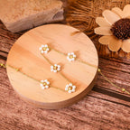 SmileBelle Pearl Necklaces, Daisy Pearls Choker for Women's Pearl Strand Necklaces as Silver and Gold Choker for Teens, Silver Daisy Birthday Gifts 3 Pearls White Necklace as Prom Bridesmaid gifts