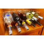 Set Of 4 Refrigerator Wine Rack, Cabinet Water Bottles Storage Organizer, Stackable Wine Rack For Kitchen Countertop Save Space, 1-Bottle 4 Packs