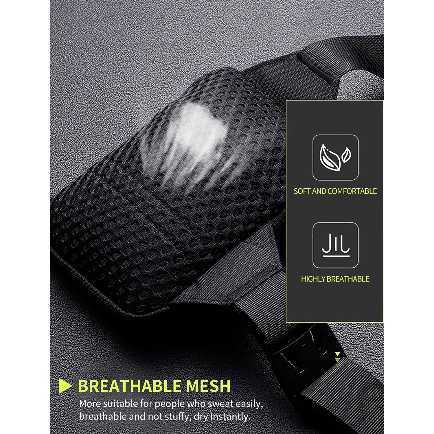 Peicees Mini Crossbody Sling Bag Dual Pocket Water Resistant Running Phone Holder Chest Shoulder Bag For Men Women Travel Gym