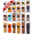 Oizeir Airtight Food Storage Containers Set - Air Tight With Lids - Pasta Flour Sugar Cereal - Storage Containers For Food (Clear-24 Pack)