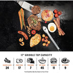 Blackstone 1814 Propane Gas Griddle, 17 Inch, Black | Stainless Steel, Portable Flat Top, Heavy Duty, For Kitchen, Camping, Outdoor, Tailgating