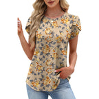 Womens Summer Tops Dressy Casual Blouses Short Sleeve Shirts For Women Business Casual Beach Vacation Outfits