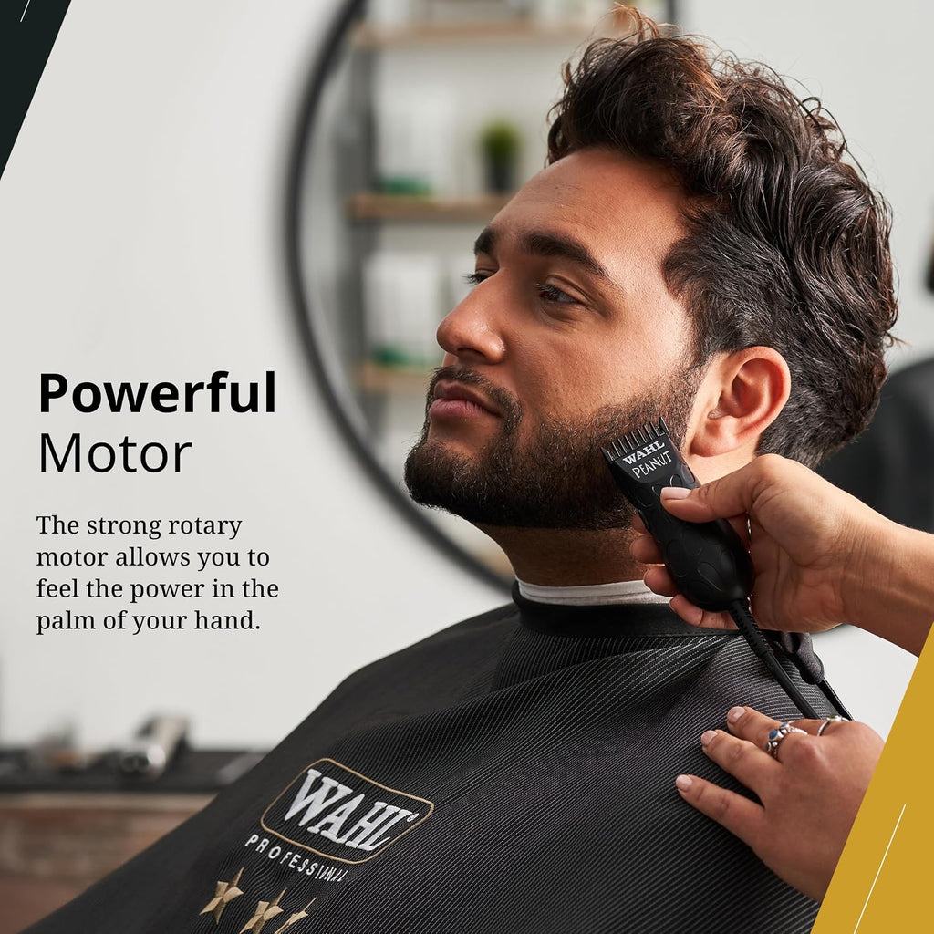 Wahl Professional Peanut Corded Trimmer - Compact, Lightweight Powerful Rotary Motor Grooming Tool, With 4 Trimming Guides And Accessories