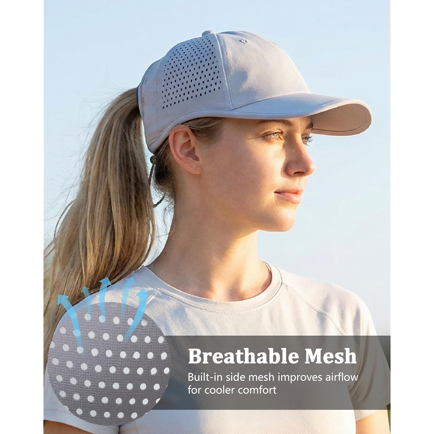 Gadiemkensd Ponytail Running Hat For Women With Large Hole – Foldable Breathable Performance Baseball Cap For Outdoor Sports
