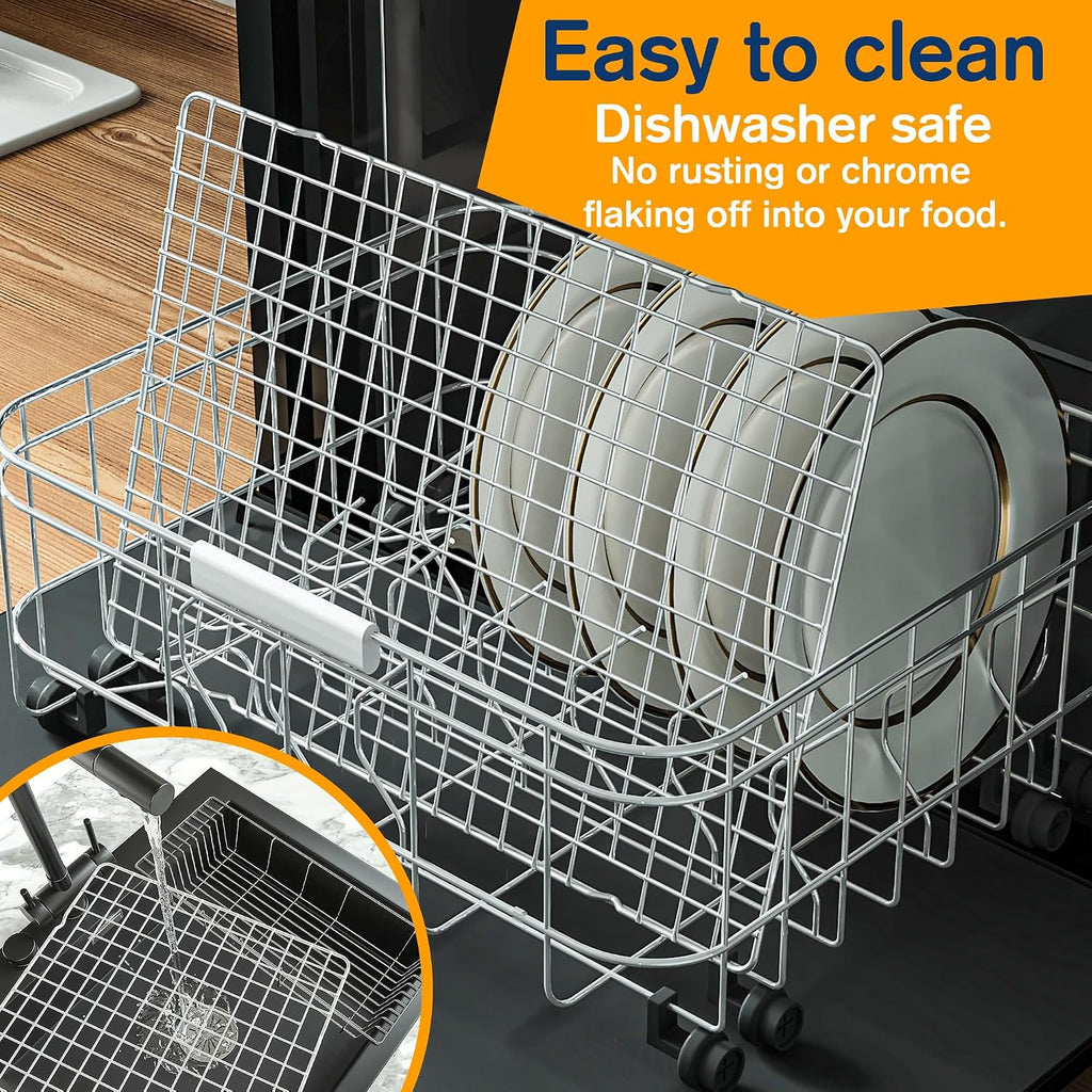 2Pcs Cooling Racks For Cooking And Baking - 10" X 15"Heavy Duty Stainless Steel Wire Rack For Baking, Grilling, Roasting - Oven & Dishwasher Safe - Fits Jelly Roll Sheet Pan-Silver