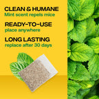 Victor Scent-Away Mouse Repellent Pouches 10-Pack, Natural Rodent Deterrent | Indoor Outdoor Pest Control, Peppermint Oil Granules, Mice And Rat Protection For Home, Garage, Vehicle, M805B-2Sr