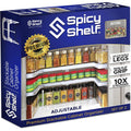 3.0 - Expandable 2 Tiered Spice Rack Organizer For Cabinet & Pantry - Kitchen Seasoning Organizer - Cabinet Spice Racks For Inside Cabinets (Spicy Shelf Premium) - Home Organization