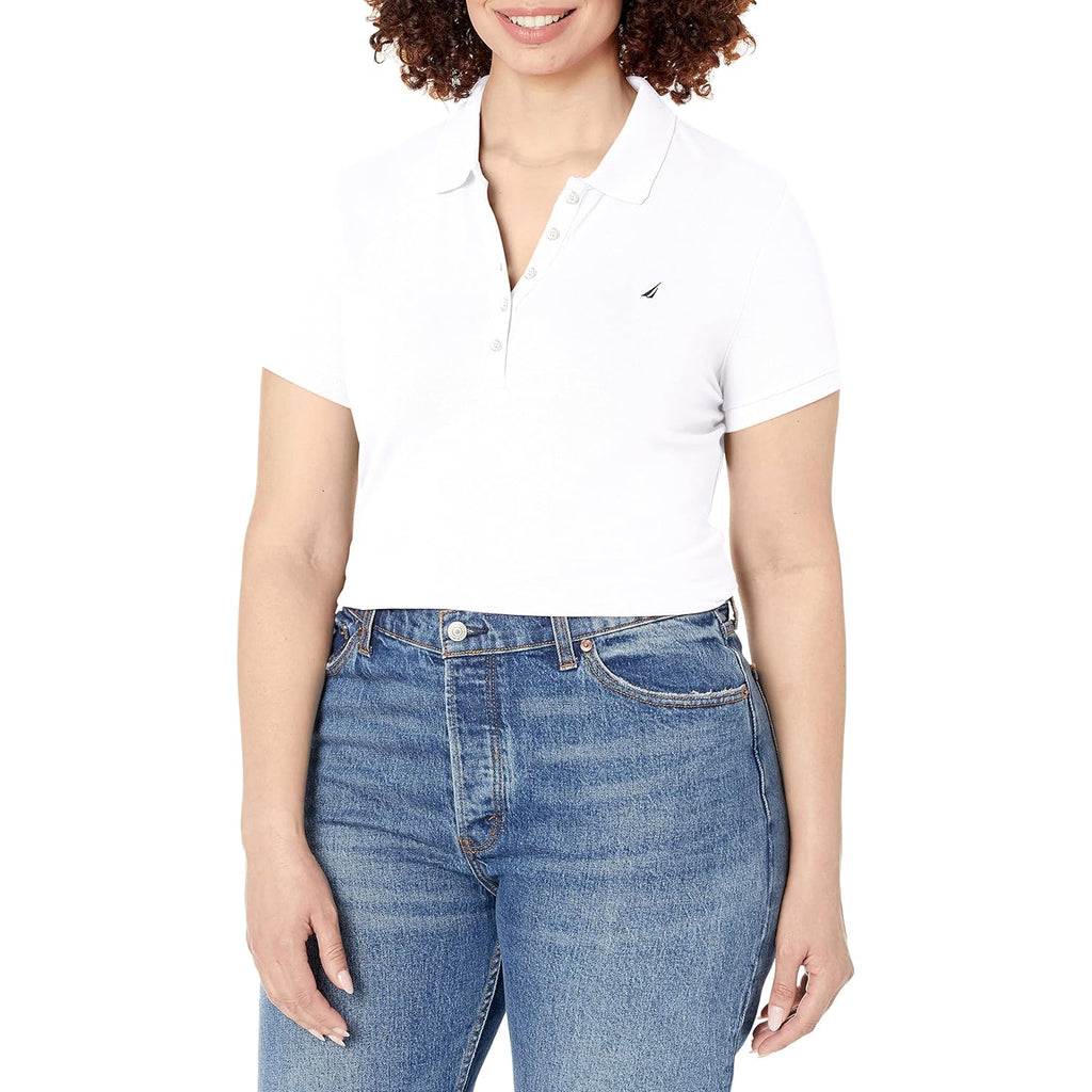 Women's 5-Button Short Sleeve Breathable 100% Cotton Polo Shirt