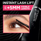 L'Oreal Paris Telescopic Lift Mascara, Lengthening And Volumizing Eye Makeup, Lash Lift With Up To 36Hr Wear, Washable, Blackest Black, 0.33 Fl Oz