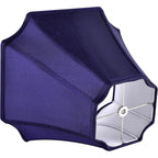 Go&So Square Lamp Shade For Table Lamps,6.5"X13.2"X10.6" Blue Lamphade Bell | 0.41" Spider,Blue,Natural Faux Silk,Medium Deco Lamp Shade Replacement For Small Floor Lamps Living Room,Fold Easy Assembly