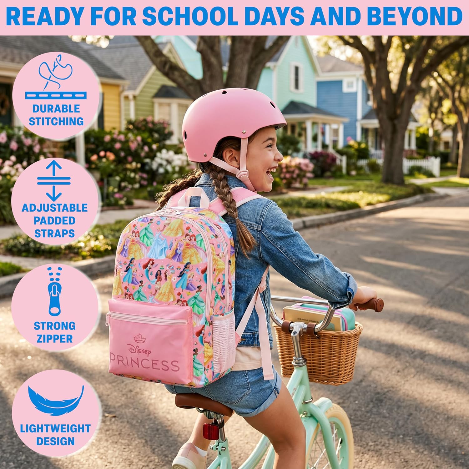 Get Trend Barbie | Disney Stitch Kids Backpack For Girls, 18 Inch Bookbag With Padded Straps, Travel School Bag, Girls Gifts