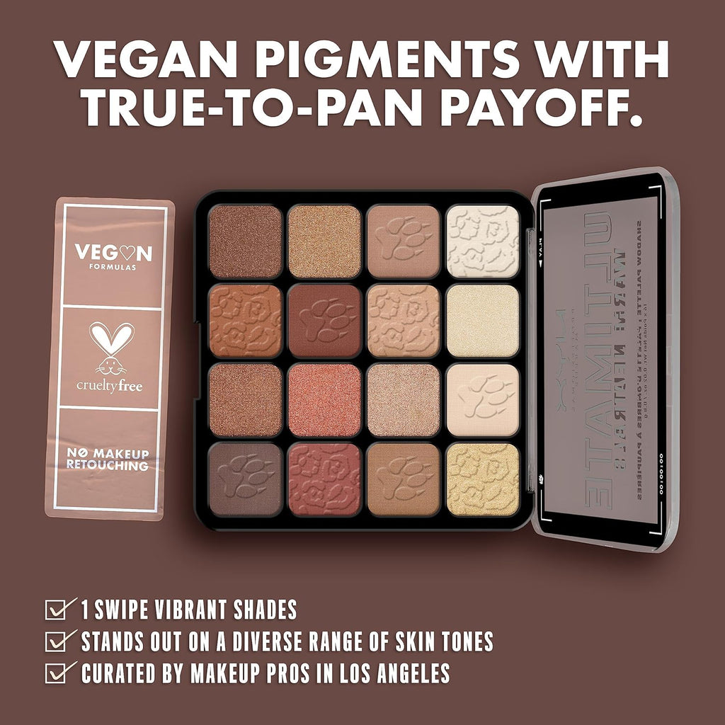 NYX PROFESSIONAL MAKEUP, Ultimate Shadow Palette, Eyeshadow Palette - Warm Neutrals