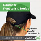 Gaiam Women's Classic Fitness Running Hat - Ponytail Hats with Quick-Dry Sweatband for Hiking & Summer Beach Vacation