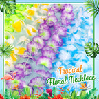 200 Count Hawaiian Lei Bulk, Tropical Luau Hawaii Theme Silk Flower Necklace, Party Favors for Beach Holiday Wedding Birthday Party, Aloha Summer Party Decorations