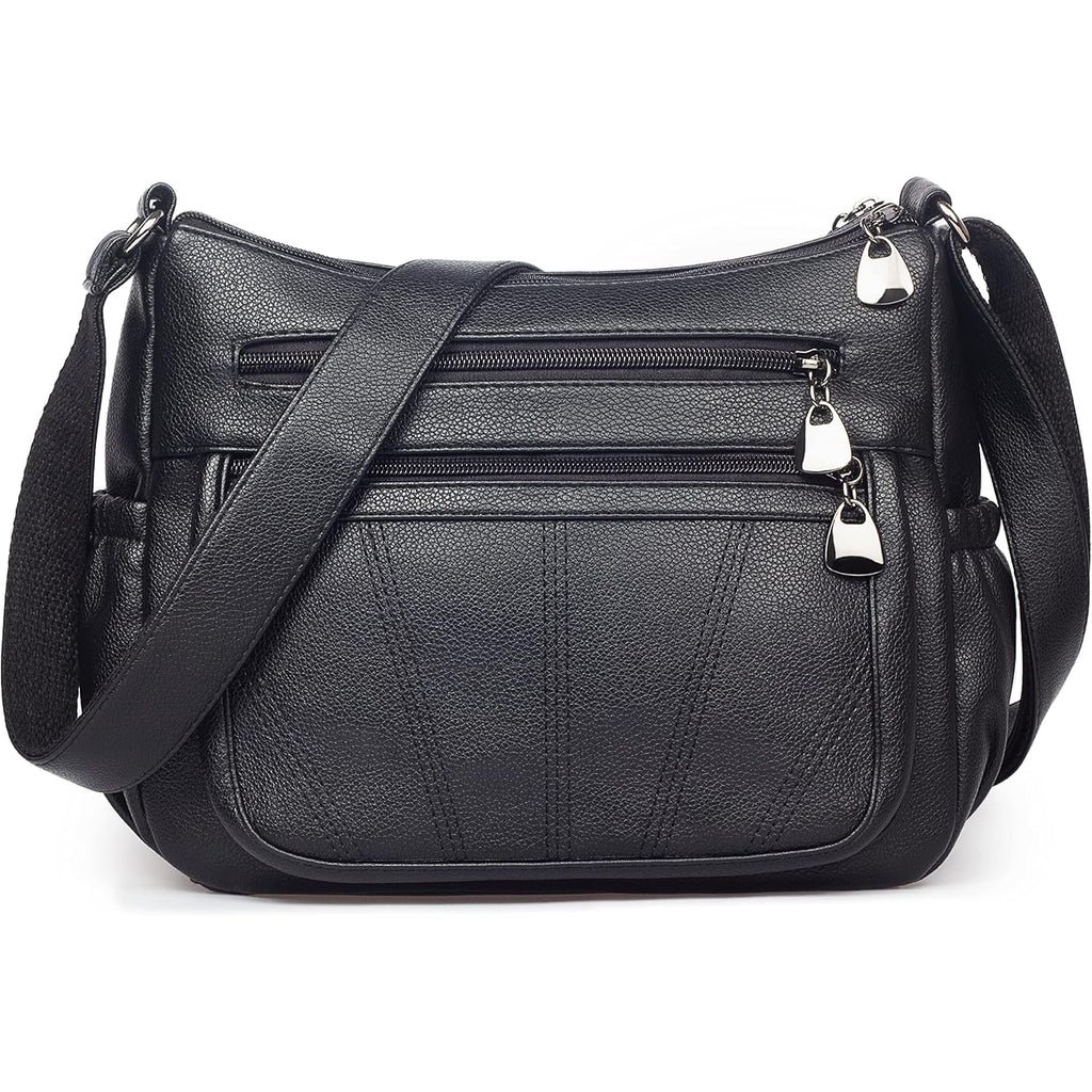 Crossbody Purse for Women Ladies Soft PU Leather Shoulder Bag Medium Roomy Handbag Fashion Tote Top Handle Satchel