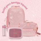 Bentgo Kids Bento-Style 5-Compartment Leak-Proof Lunch Box - Just-Right Portions Ages 3-7, Durable, Drop-Proof, Dishwasher Safe, Pfas & Bpa-Free & Made With Food-Safe Materials (Petal Pink Glitter)