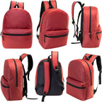 Moda West 17" School Backpacks For Kids - Backpacks In Bulk For Elementary, Middle, And High School Students, 10 Pack | Durable Nylon Bags With Adjustable Padded Straps & Front Pocket For Elementary, Middle & High School Students, Charity Drives