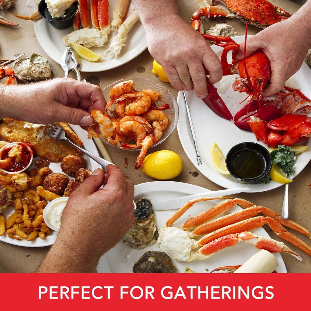 Crab Leg Crackers and Picks, Set of 4 Easy-to-Use Lobster Crackers & Stainless Steel Lobster Picks, Crab Crackers and Tools, Seafood Tool Kit by Smedley & York