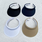 4 Pack Sun Visor Hats Women Men Clip on Cotton Wide Brim Visors Hat Outdoor Sports Golf Beach Travel Tennis Caps