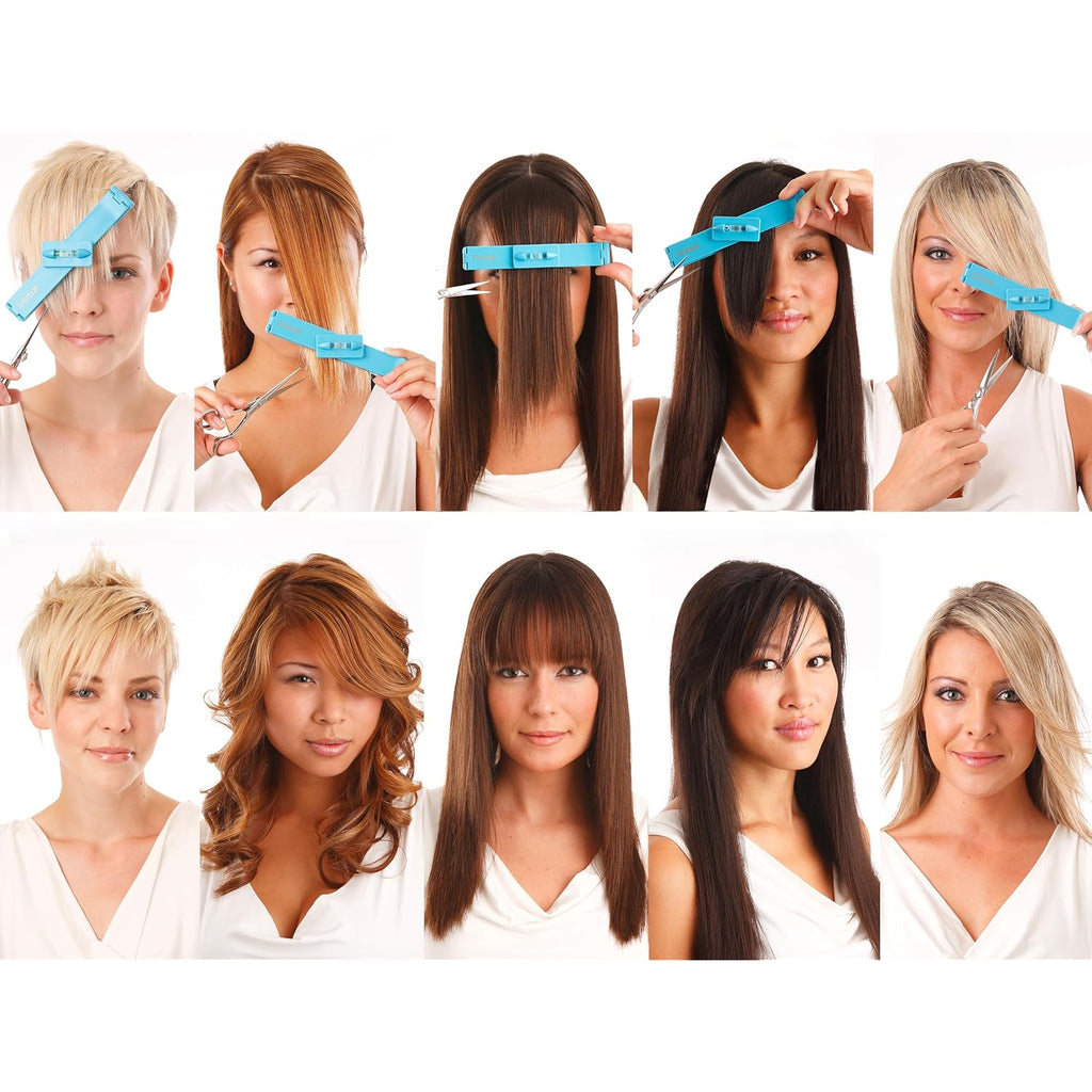 Original Creaclip Bangs & Scissors Hair Cutting Tool - As Seen On Shark Tank - Fringe Bangs Trimming Hair Cutting Guide, Comb Hairstyle Tool, Layers Kids Hair Cut Hair Cutting Kit